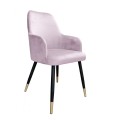 Krzesło tapicerowane Westa noga czarna/złota metalowa 15
