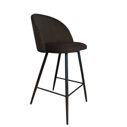 Hoker tapicerowany Colin 65cm podstawa czarna metalowa