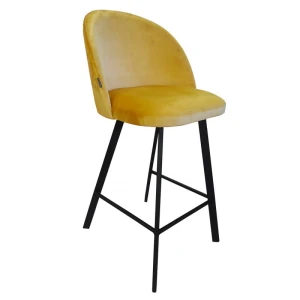 Hoker tapicerowany Colin 65cm podstawa czarna metalowa profil