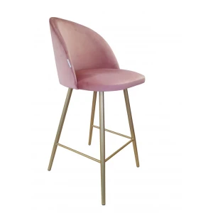 Hoker tapicerowany Colin 63cm podstawa złota metalowa