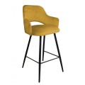 Hoker tapicerowany Milano 65cm podstawa czarna metalowa 10