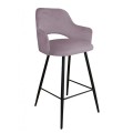 Hoker tapicerowany Milano 65cm podstawa czarna metalowa 16