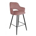 Hoker tapicerowany Milano 65cm podstawa czarna metalowa 1