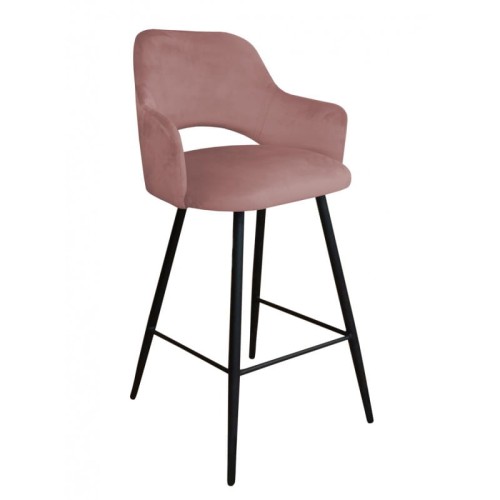 Hoker tapicerowany Milano 65cm podstawa czarna metalowa