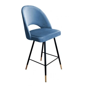 Hoker tapicerowany Polo podstawa czarna/złota 68cm