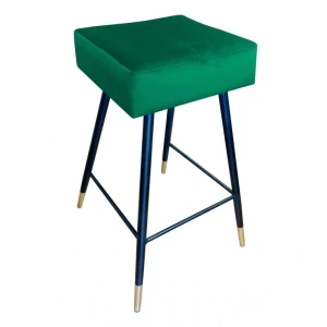 Hoker tapicerowany Max podstawa czarna/złota 70cm