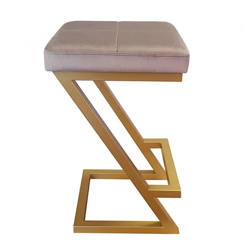 Hoker tapicerowany Zeta 66cm podstawa złota