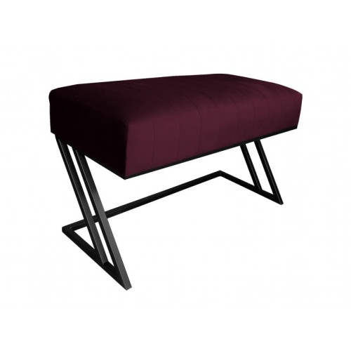 Ławka Pufa tapicerowana Zeta podstawa czarna 80 cm