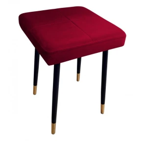 Taboret tapicerowany Max Velvet podstawa czarna/złota