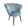 Fotel tapicerowany Muszelka czarne nogi 1