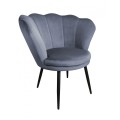 Fotel tapicerowany Muszelka czarne nogi 2