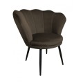 Fotel tapicerowany Muszelka czarne nogi 5