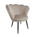 Fotel tapicerowany Muszelka czarne nogi 7
