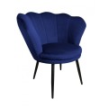 Fotel tapicerowany Muszelka czarne nogi 9