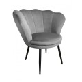 Fotel tapicerowany Muszelka czarne nogi 10