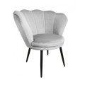Fotel tapicerowany Muszelka czarne nogi 16