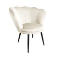 Fotel tapicerowany Muszelka czarne nogi 17