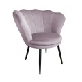 Fotel tapicerowany Muszelka czarne nogi 18