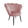 Fotel tapicerowany Muszelka czarne nogi 19