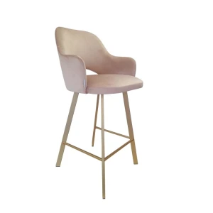 Hoker tapicerowany Milano 65cm podstawa złota metalowa profil