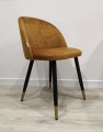 Krzesło tapicerowane Colin noga czarna/złota metalowa 10