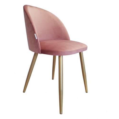 Krzesło tapicerowane Colin noga złota metalowa