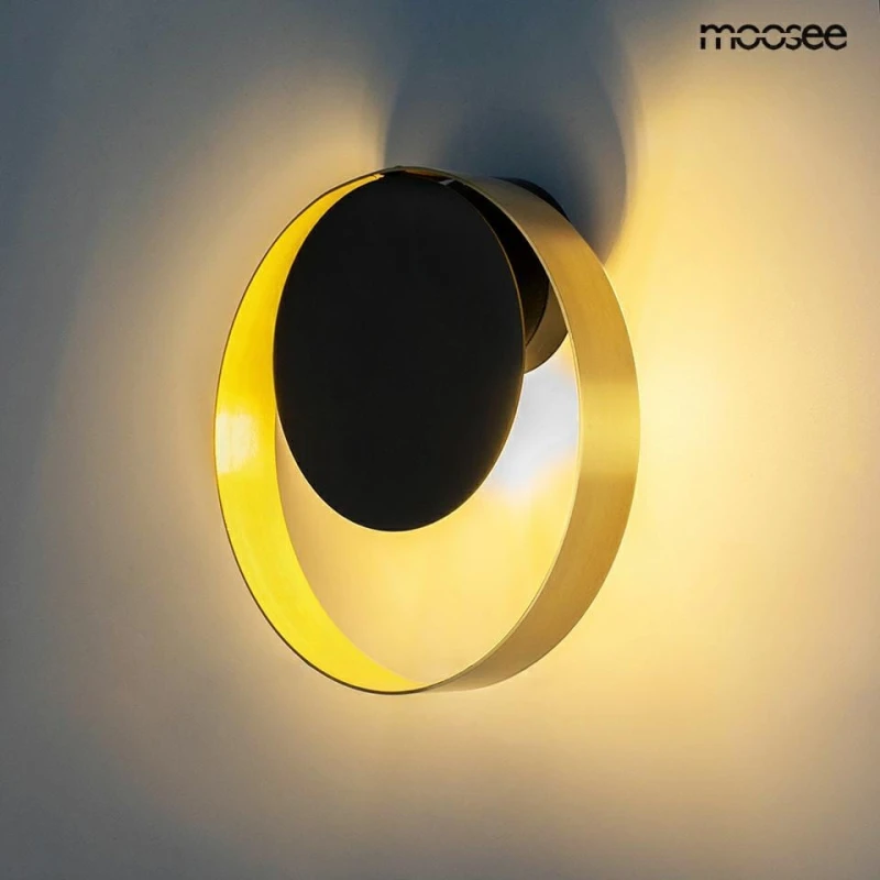MOOSEE lampa ścienna BAND złota / czarna 1