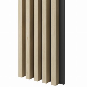 Lamele 3x4cm DĄB BIELONY na czarnej płycie L3D