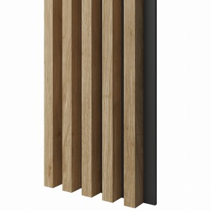 Lamele 3x4cm DĄB NATURA na czarnej płycie L3D