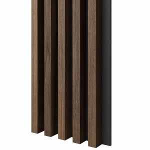 Lamele 3x4cm ORZECH KLASYCZNY na czarnej płycie L3D