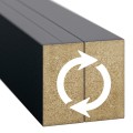Lamel Mini 4-stronny laminat Czarny 3x1,6x275 cm LEO 4