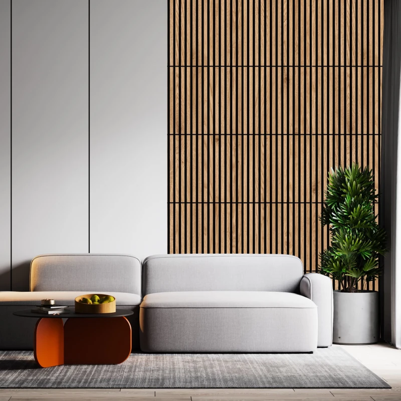 Panel 3D na filcu 60x60 - dąb naturalny 5