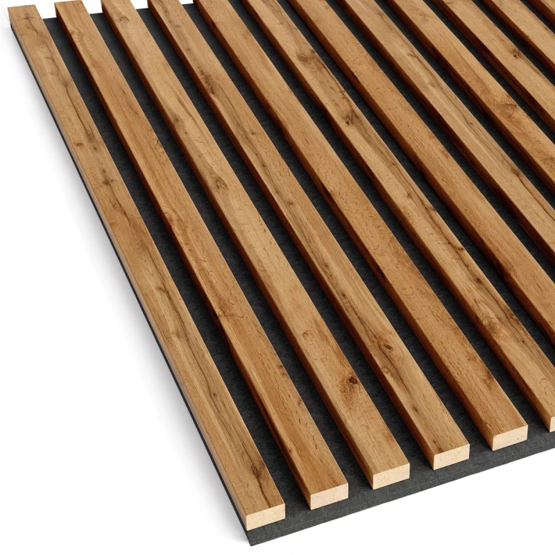 Panel 3D na filcu 60x60 - dąb wotan 1