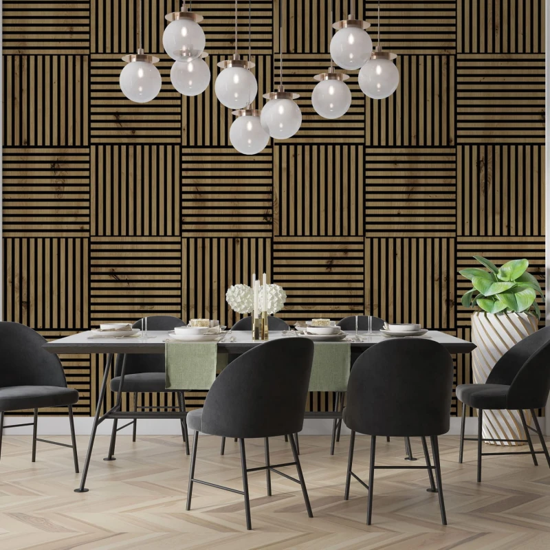 Panel 3D na filcu 60x60 - dąb artisan 4