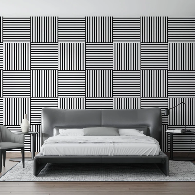 Panel 3D na filcu 60x60 - biały mat 4