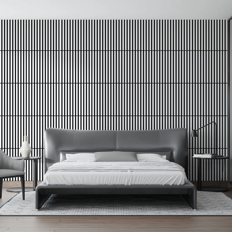 Panel 3D na filcu 60x60 - biały mat 5