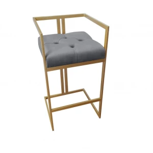 Hoker tapicerowany Chesterfield Loft 75cm podstawa złota