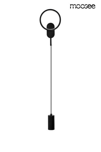 Moosee lampa ścienna Como czarna