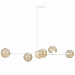 Lampa wisząca ROSSI 6 WH MIODOWY biała