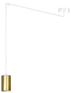 Spot wiszący TRAKER 1 WH/GOLD biało-złoty 