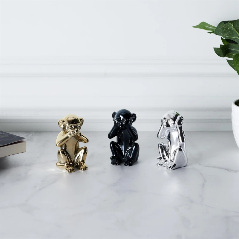Figurka Monkey złota S 1