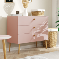 Komoda z 3 szufladami Meli 100 cm Różowa 3