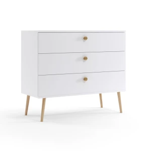Komoda z 3 szufladami Meli 100 cm Biała
