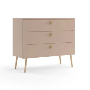 Komoda z 3 szufladami Meli 100 cm Beż Macchiato