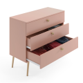 Komoda z 3 szufladami Meli 100 cm Różowa 2