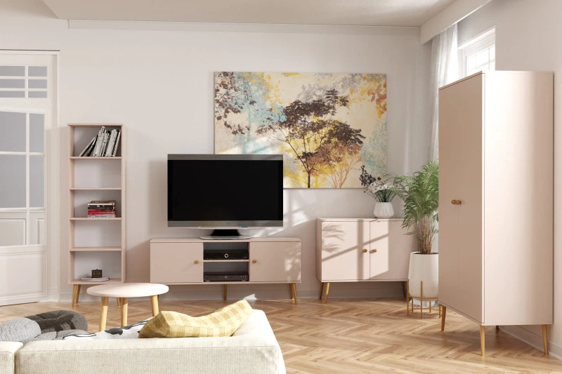 Kolekcja Meli w kolorze delikatnego różu do salonu