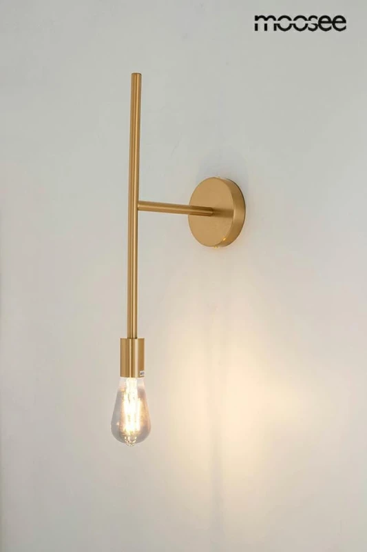 MOOSEE lampa ścienna RIVA złota 1