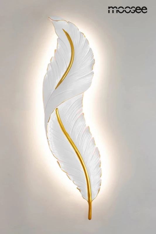 MOOSEE lampa ścienna IKAR 80  biała / złota 1