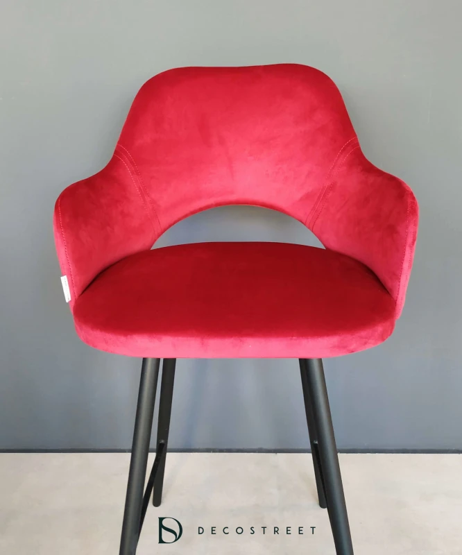 Hoker tapicerowany Milano 65cm podstawa czarna metalowa welurowy magic velvet.jpg