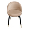 Krzesło tapicerowane Trix noga czarna/złota 2